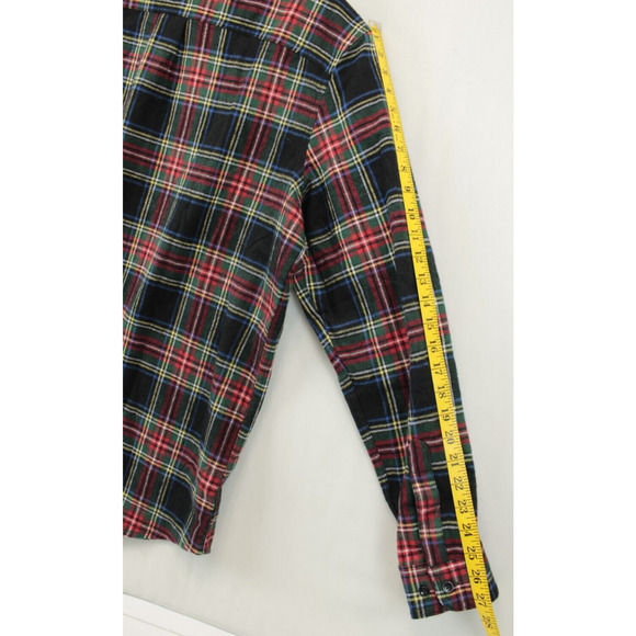 LL Bean Flannel Tartan Plaid Button Down Shirt Men XL Reg 100% Cotton Multicolor - Picture 6 of 11
